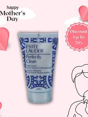 Estee Lauder Perfectly Clean Multi-action Foam Cleanser/ Purifying Mask, 1oz eac